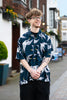 Crane Print Shirt-Siesta Crafts
