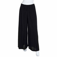 Ultra Wide Leg Crinkle Trousers Plain-Siesta Crafts