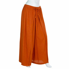 Ultra Wide Leg Crinkle Trousers Plain-Siesta Crafts