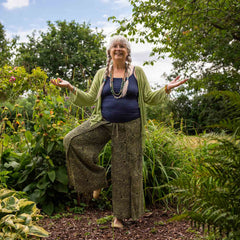 Crinkle Faux Wrap Palazzo Trousers - Spiral-Siesta Crafts