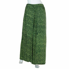 Crinkle Faux Wrap Palazzo Trousers - Spiral-Siesta Crafts