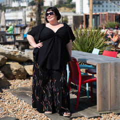 Flamenco Style Wide Trousers - Dragonfly Batik-Siesta Crafts