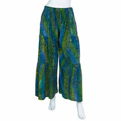 Flamenco Style Wide Trousers - Lagoon Batik-Siesta Crafts
