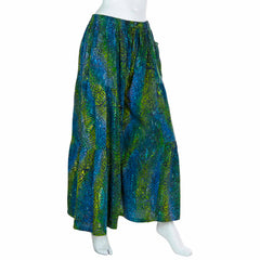 Flamenco Style Wide Trousers - Lagoon Batik-Siesta Crafts