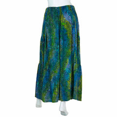 Flamenco Style Wide Trousers - Lagoon Batik-Siesta Crafts
