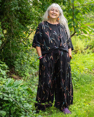 Flamenco Style Wide Trousers - Dragonfly Batik-Siesta Crafts