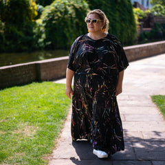 Flamenco Style Wide Trousers - Dragonfly Batik