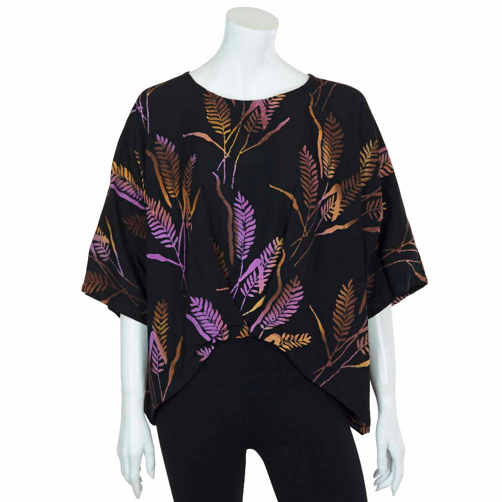 Butterfly Pleat Top - Wheat Batik-Siesta Crafts
