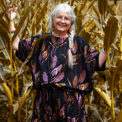 Butterfly Pleat Top - Wheat Batik-Siesta Crafts