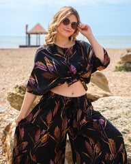 Butterfly Pleat Top - Wheat Batik-Siesta Crafts