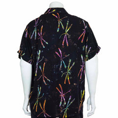 Turn Up Sleeve Shirt - Dragonfly Batik-Siesta Crafts