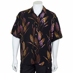 Turn Up Sleeve Shirt - Wheat Batik-Siesta Crafts