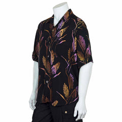 Turn Up Sleeve Shirt - Wheat Batik-Siesta Crafts