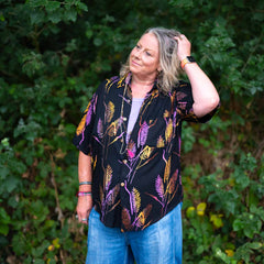 Turn Up Sleeve Shirt - Wheat Batik