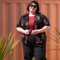 Turn Up Sleeve Shirt - Wheat Batik-Siesta Crafts
