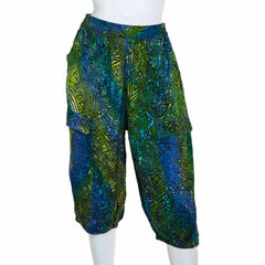 Cropped Trousers - Lagoon Batik-Siesta Crafts
