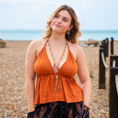 Crinkle Halter Hanky Top-Siesta Crafts