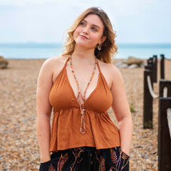 Crinkle Halter Hanky Top