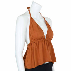 Crinkle Halter Hanky Top