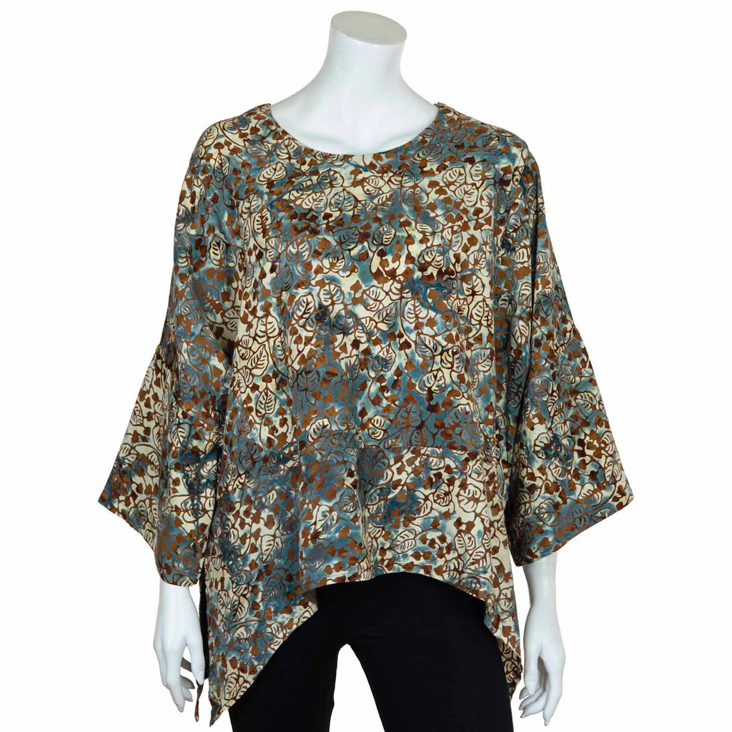 Hanky Hem Smock Top - Winter Ivy Batik