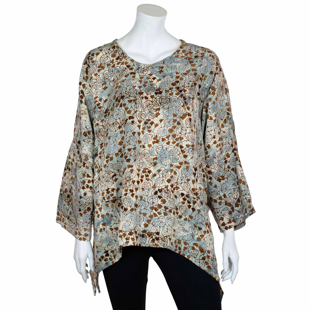 Hanky Hem Smock Top - Winter Ivy Batik