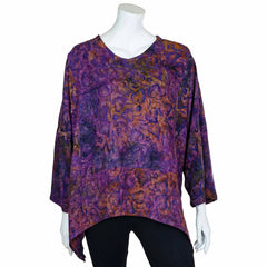 Hanky Hem Smock Top - Summer Vine Batik