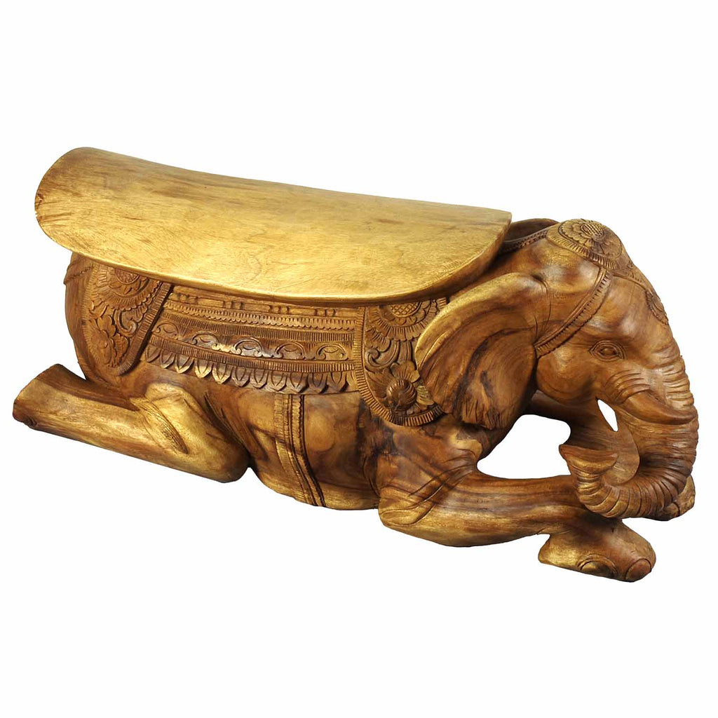 Festival Decorated Elephant Bench - Tapestry-Siesta Crafts
