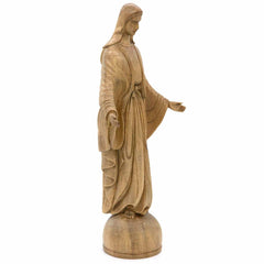 Hand Carved Virgin Mary Statue - Open Hands-Siesta Crafts