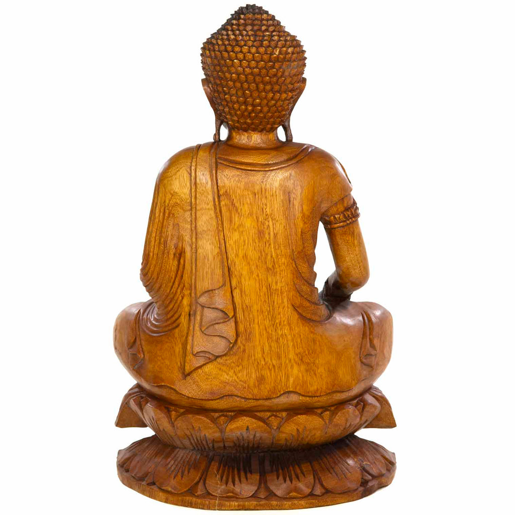 Carved Sitting Buddha 80cm-Siesta Crafts