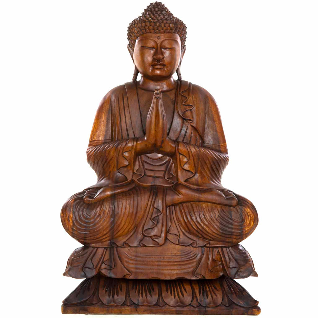 Carved Sitting Buddha 80cm-Siesta Crafts