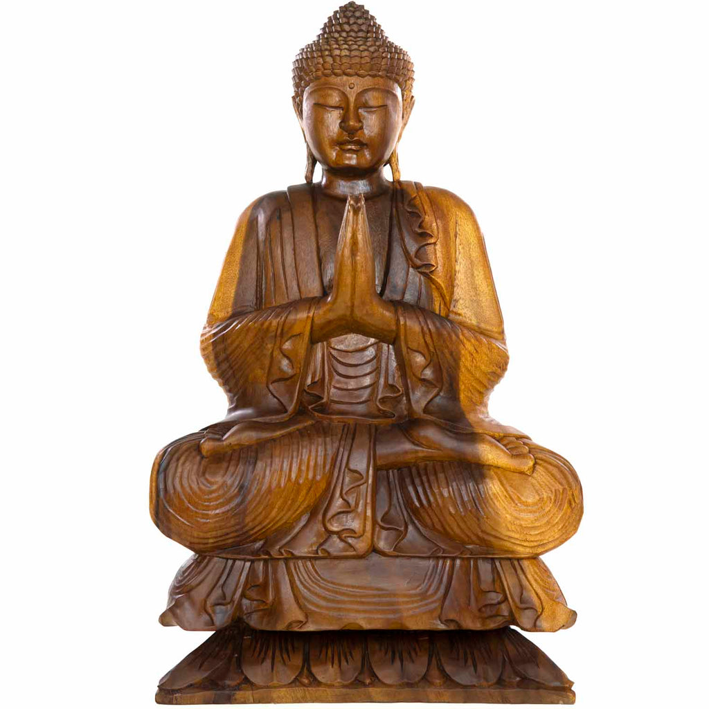 Carved Sitting Buddha 80cm-Siesta Crafts