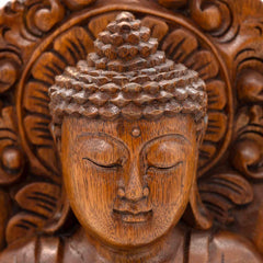 Buddha In Carved Doorway 40cm
