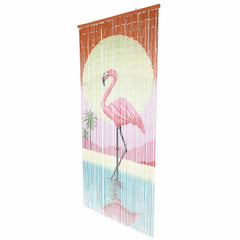 Bamboo Bead Curtain - Flamingo-Siesta Crafts
