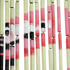 Bamboo Bead Curtain - Flamingo-Siesta Crafts