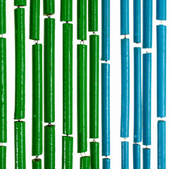Bamboo Bead Curtain - Rainbow Stripes-Siesta Crafts