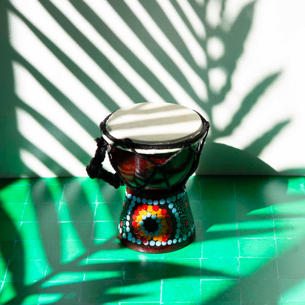 Tiny Painted Djembe Drum-Siesta Crafts