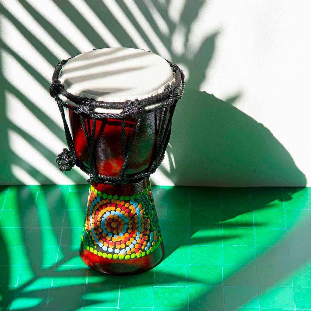 Extra Small Painted Djembe-Siesta Crafts