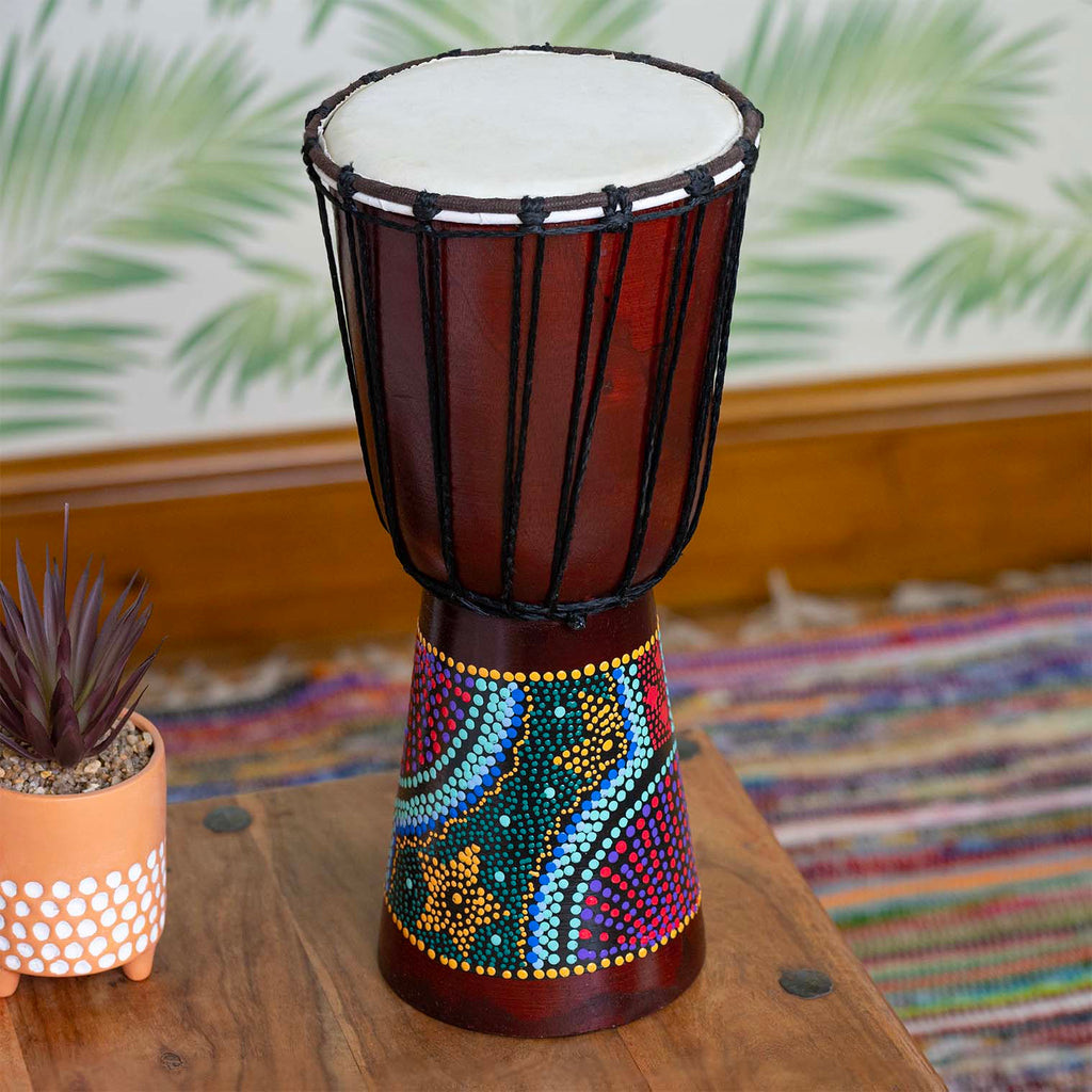 Medium Painted Djembe Drum