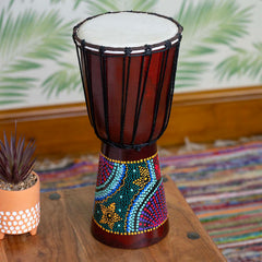 Medium Painted Djembe Drum