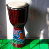 Large Painted Djembe-Siesta Crafts
