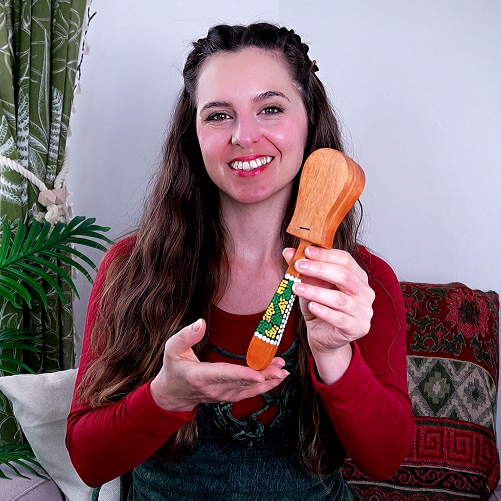 Painted Castanet Rattle