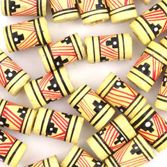 Yellow Barrel Bead-Siesta Crafts