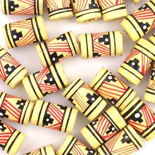 Yellow Barrel Bead-Siesta Crafts