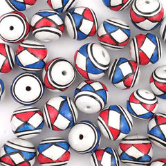 Round Blue Red Ball Bead-Siesta Crafts