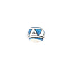 Blue Triangles Ball Bead-Siesta Crafts
