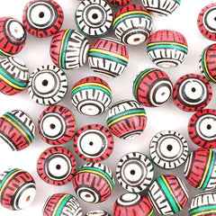 Red White Zig Zag Bead-Siesta Crafts