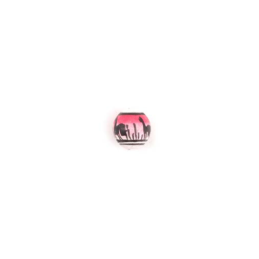 Pink Desert Scene Ball Bead-Siesta Crafts