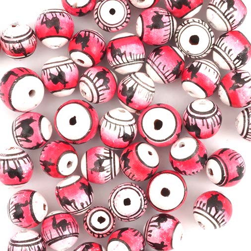 Pink Desert Scene Ball Bead-Siesta Crafts