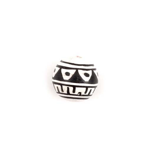 Black & White Zig Zag Ball Bead-Siesta Crafts