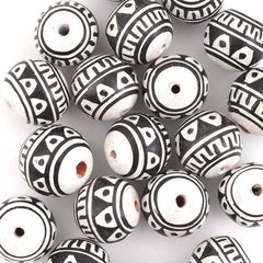 Black & White Zig Zag Ball Bead-Siesta Crafts